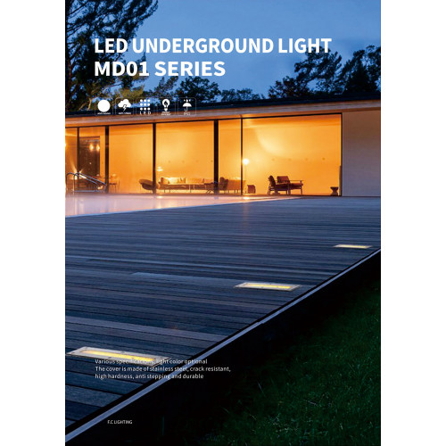 انارة خارجية أرضية دفان طول 30 سم 9 وات 3000 كلفن