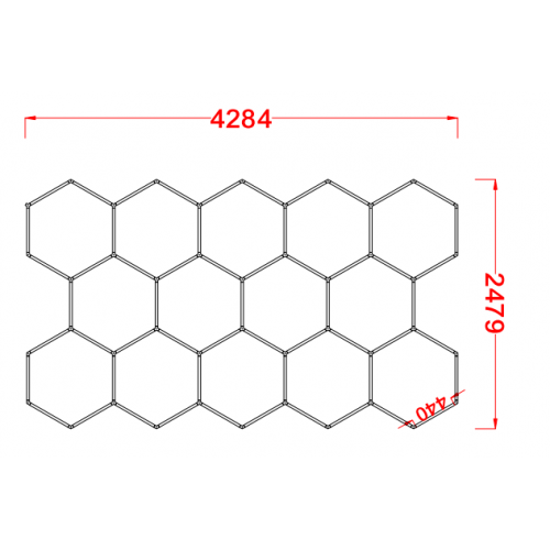 مجموعة انارة خلية عدد 14 خلية قياس 2315*3990 ملم 400 وات - 6500K