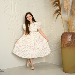 فستان بناتي بطبعة الورود - 682