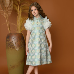 فستان بناتي أنيق ومزخرف - 764