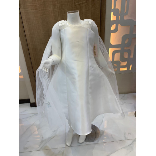 فستان بناتي سهرة لونين فراشات وذيل - M3565