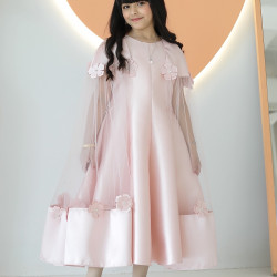 فستان بناتي فراشة لحمي - m3626 فستان بناتي فراشة لحمي - m3626