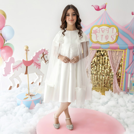 فستان بناتي فراشة سكري - m3626