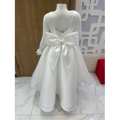 فستان بناتي بلونين هاي لو | تصميم بفيونكة خلفية ضخمة - M3764 فستان بناتي بلونين هاي لو | تصميم بفيونكة خلفية ضخمة - M3764