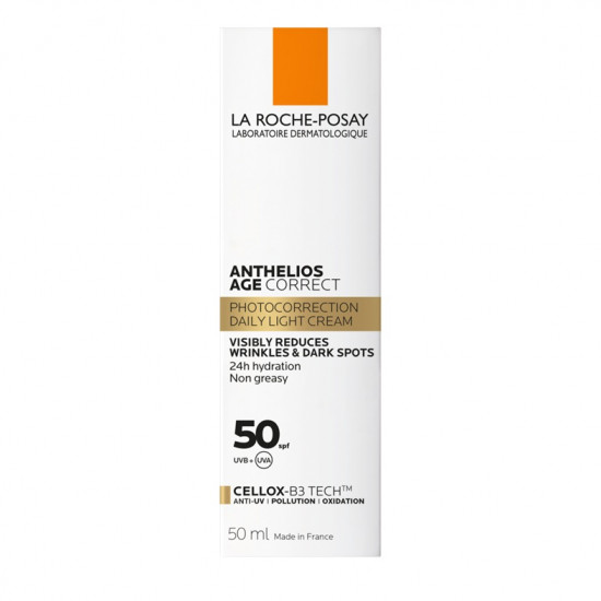 لاروش بوزيه أنثيليوس ايدج كوريكت SPF 50 واقي شمس مقاوم لعلامات تقدم سن مع النياسيناميد 50 مل