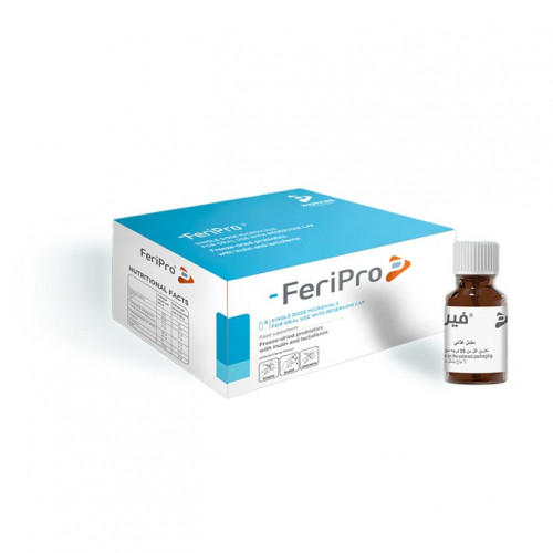 فيري برو مزيج البروبيوتيك، البريبايوتيك واللاكتوفيرين لدعم الجهاز الهضمي والمناعة 8 قوارير صغيرة