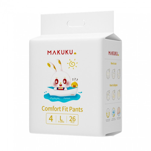حفاضات ماكوكو كمفورت فيت - للحماية والراحة طوال اليوم مقاس (4) 26 حفاض