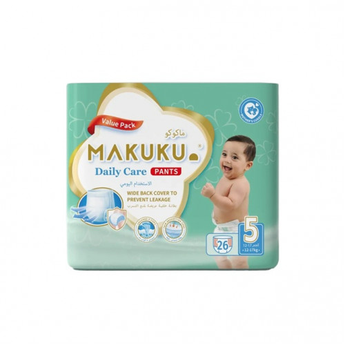 حفاضات ماكوكو دايلي كير - حماية مضمونة وراحة فائقة لطفلك مقاس (5) كلوت 26 حفاض حفاضات ماكوكو دايلي كير - حماية مضمونة وراحة فائقة لطفلك مقاس (5) كلوت 26 حفاض