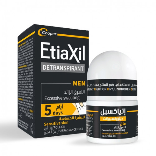 إتياكسيل مزيل التعرق للرجال - رول أون للبشرة الحساسة 15 مل 