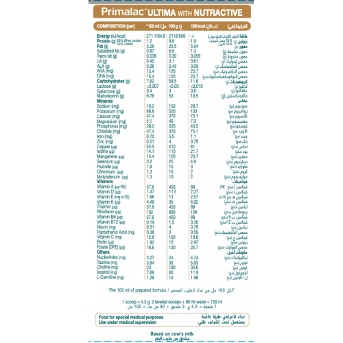 بريمالاك ألتيما ال اف حليب أطفال 400 جم