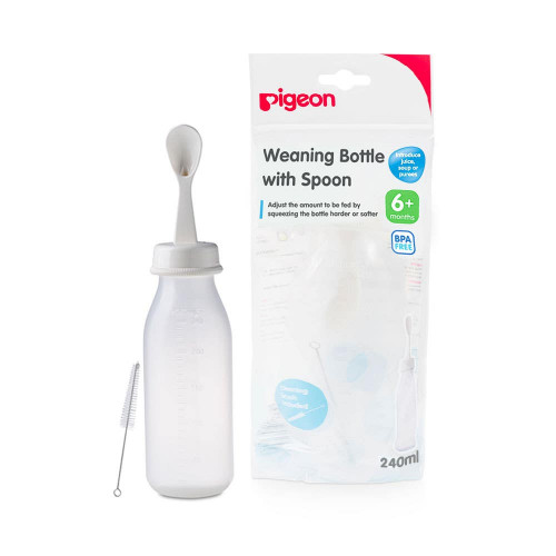 بيجون رضاعة بلاستيك بمعلقة للفطم 240 مل P330 D329