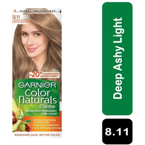 جارنييه كولور ناتشرلز صبغة شعر اشقر فاتح رمادى 8.11 جارنييه كولور ناتشرلز صبغة شعر اشقر فاتح رمادى 8.11