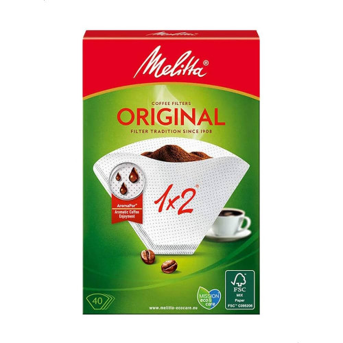 ميليتا فلتر تقطير 1×2 للقهوة 40 قطعة اوريجنال ميليتا فلتر تقطير 1×2 للقهوة 40 قطعة اوريجنال