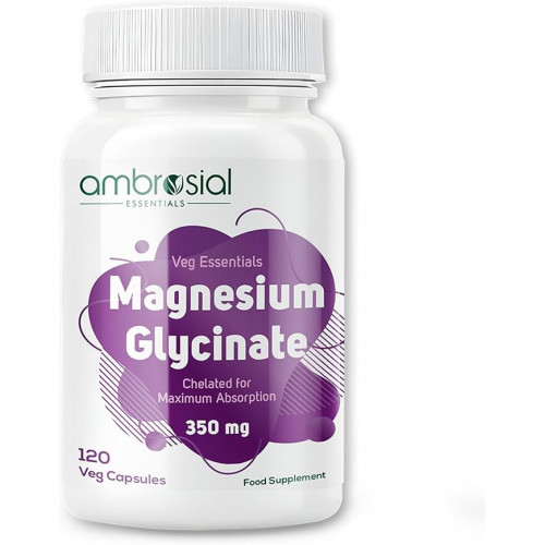 Ambrosial Magnesium Glycinate 350mg - 120 Capsules- أمبروسيال ماغنسيوم Ambrosial Magnesium Glycinate 350mg - 120 Capsules- أمبروسيال ماغنسيوم