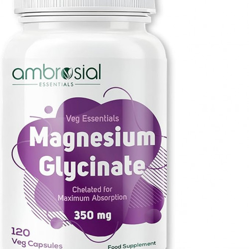 Ambrosial Magnesium Glycinate 350mg - 120 Capsules- أمبروسيال ماغنسيوم Ambrosial Magnesium Glycinate 350mg - 120 Capsules- أمبروسيال ماغنسيوم