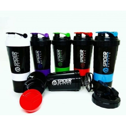 شيكر سبايدر مع حافظة بروتين وحبوب 500 ملي شيكر سبايدر مع حافظة بروتين وحبوب 500 ملي