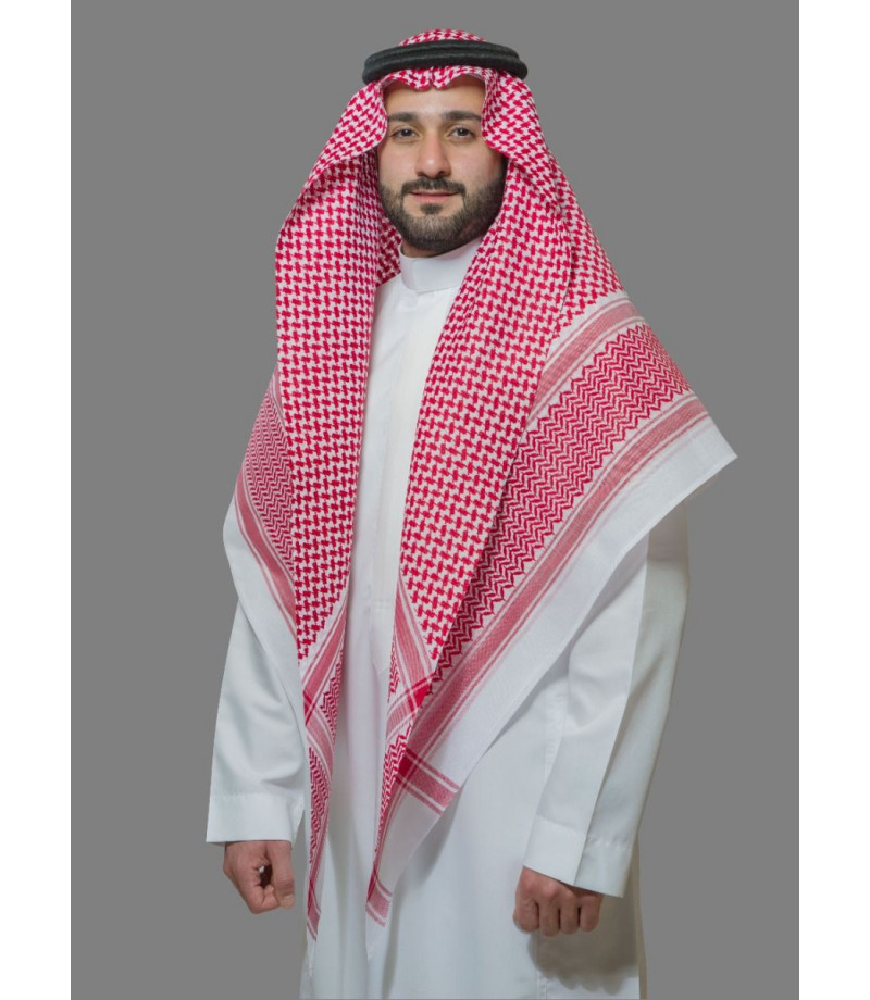 شماغ البسام الختم الأسود إنجليزي  شماغ البسام الختم الأسود إنجليزي