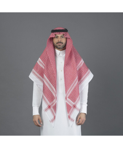 شماغ البسام بريز أحمر غامق  شماغ البسام بريز أحمر غامق
