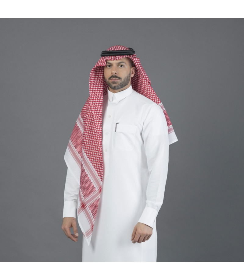 شماغ البسام بريز أحمر غامق  شماغ البسام بريز أحمر غامق