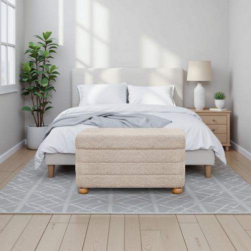صندوق سجاد قماش بوكليه بيج 40×70 سم صندوق سجاد قماش بوكليه بيج 40×70 سم