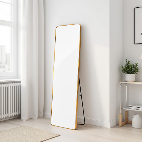 مرآة استاند عصرية بإطار ذهبي 170×60 سم مرآة استاند عصرية بإطار ذهبي 170×60 سم