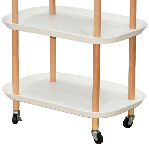 عربة تقديم متحركة 3 أدوار أبيض عربة تقديم متحركة 3 أدوار أبيض