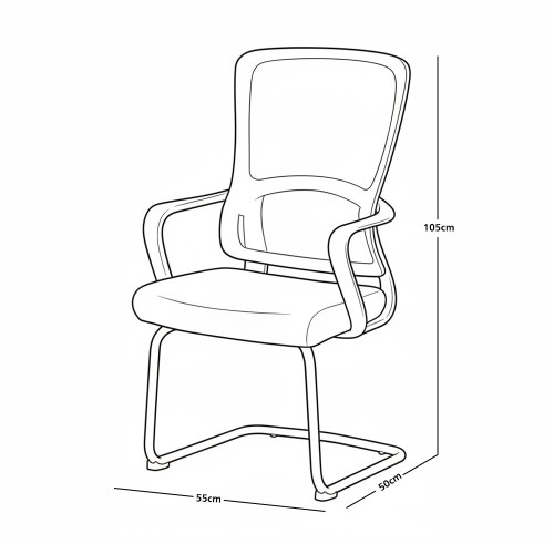 كرسي مكتب ثابت أسود