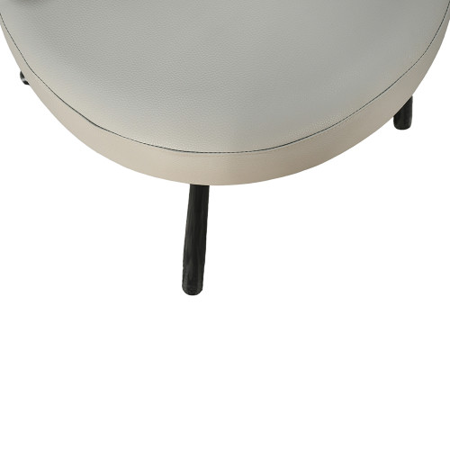 كرسي مفرد جلد بأرجل معدنية بيج كرسي مفرد جلد بأرجل معدنية بيج