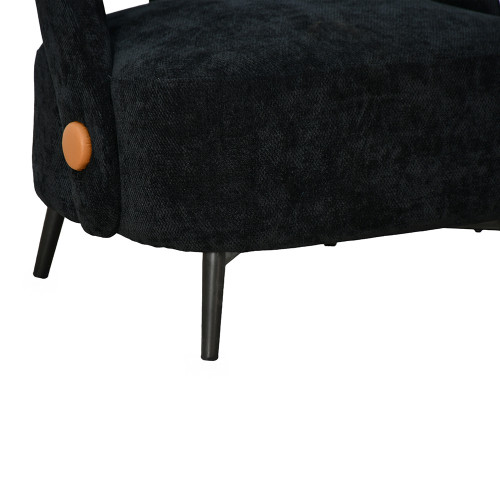 كرسي مفرد فاخر قماشي أسود كرسي مفرد فاخر قماشي أسود