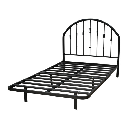 هيكل سرير معدن أسود 120×200 سم