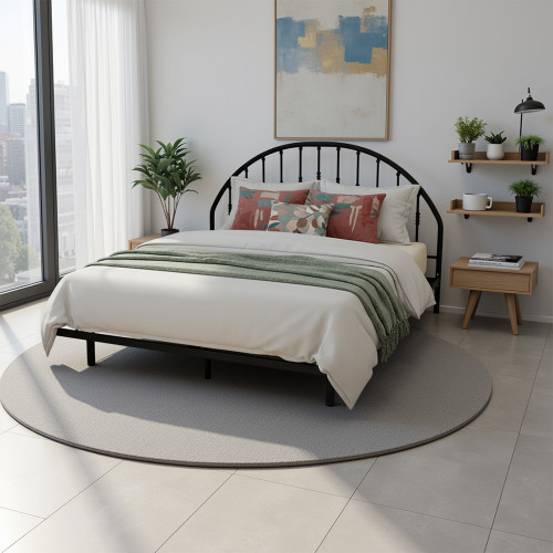هيكل سرير معدني أسود 180×200 سم هيكل سرير معدني أسود 180×200 سم