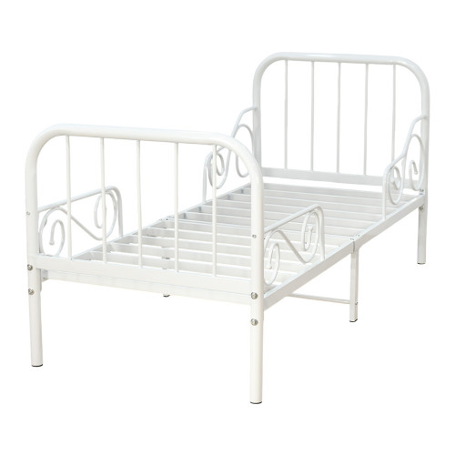 سرير معدني أبيض 80×170 سم