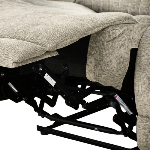 كنبة استرخاء قماش 3 مقاعد قابلة للإمالة بيج كنبة استرخاء قماش 3 مقاعد قابلة للإمالة بيج