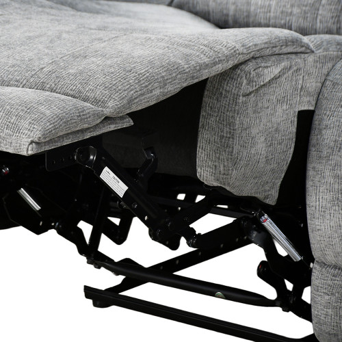 كنبة استرخاء قماش 3 مقاعد قابلة للإمالة رمادي كنبة استرخاء قماش 3 مقاعد قابلة للإمالة رمادي