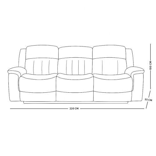 كنبة استرخاء قماش 3 مقاعد قابلة للإمالة بيج كنبة استرخاء قماش 3 مقاعد قابلة للإمالة بيج