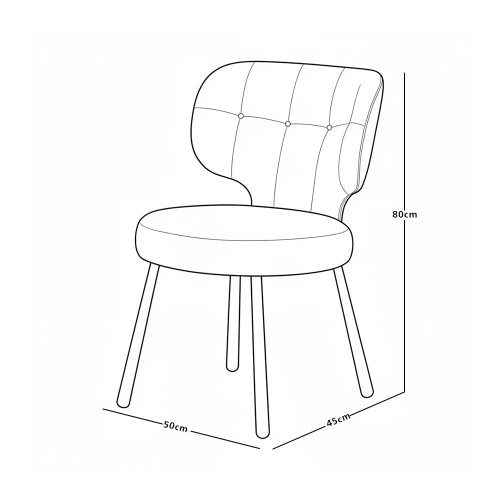 كرسي مفرد جلد بأرجل معدنية بيج كرسي مفرد جلد بأرجل معدنية بيج