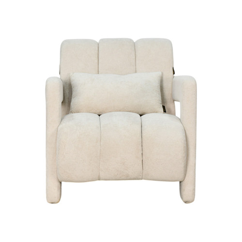 كرسي مفرد فخم عصري مخملي بيج كرسي مفرد فخم عصري مخملي بيج