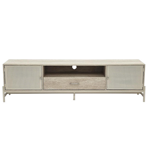 وحدة تلفاز عصرية خشب بيج 180 سم