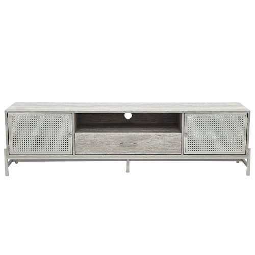 وحدة تلفاز عصرية خشب رمادي 180 سم