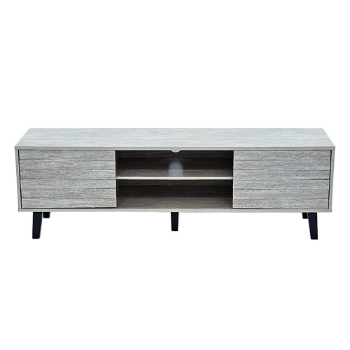 وحدة تلفاز عصرية خشب رمادي 160 سم