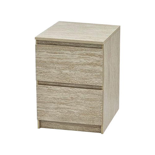 طاولة سرير جانبية خشبية بيج 48 سم