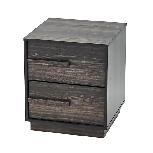 طولة سرير جانبية خشبية بني غامق 40 سم