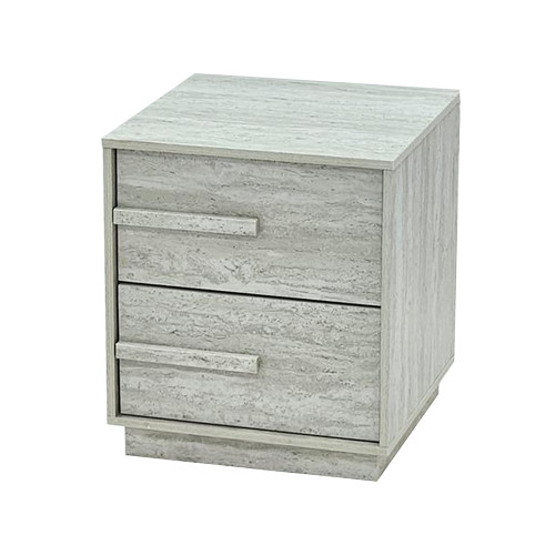 طولة سرير جانبية خشبية رمادي 40 سم