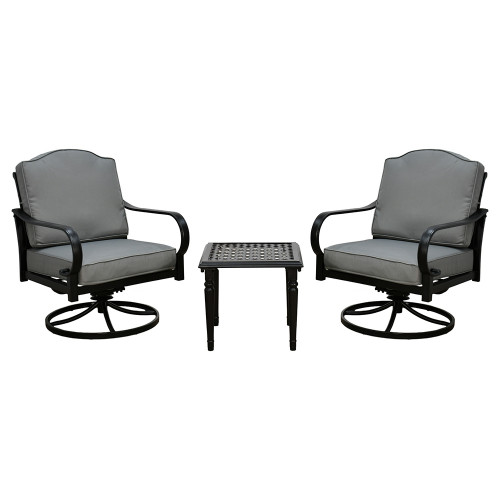 جلسة خارجية 2 مقعد دوار عصري مع طاولة جلسة خارجية 2 مقعد دوار عصري مع طاولة