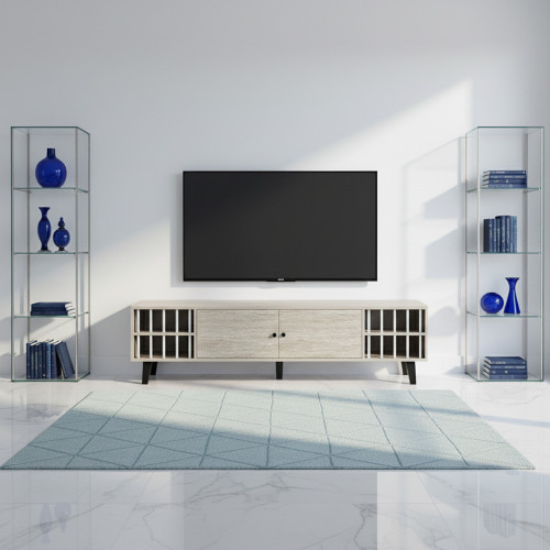 وحدة تلفاز عصرية خشب بيج 160 سم