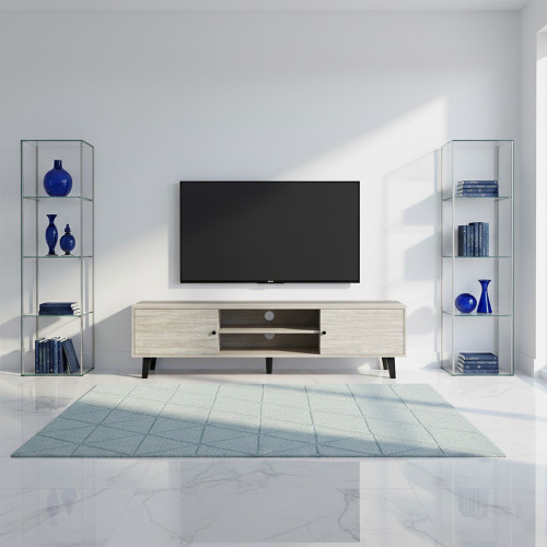 وحدة تلفاز عصرية خشب بيج 160 سم