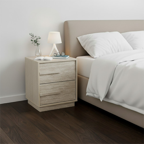 طولة سرير جانبية خشبية بيج 40 سم