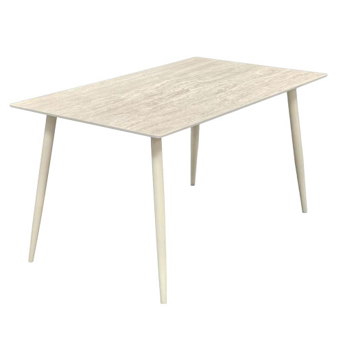 طاولة طعام مفردة خشب بيج 80×140 سم