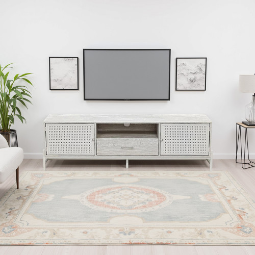 وحدة تلفاز عصرية خشب رمادي 160 سم