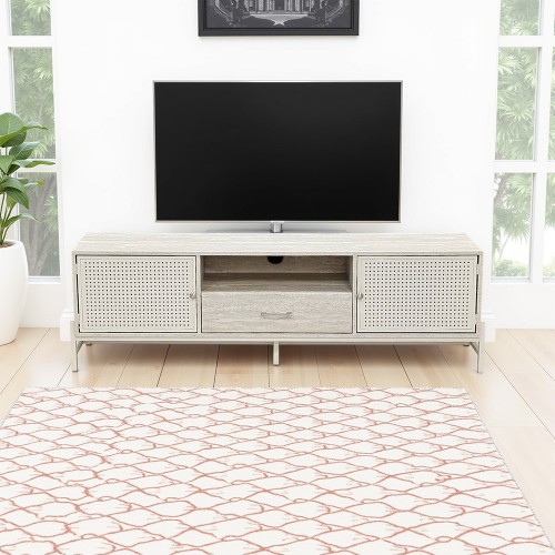 وحدة تلفاز عصرية خشب بيج 160 سم